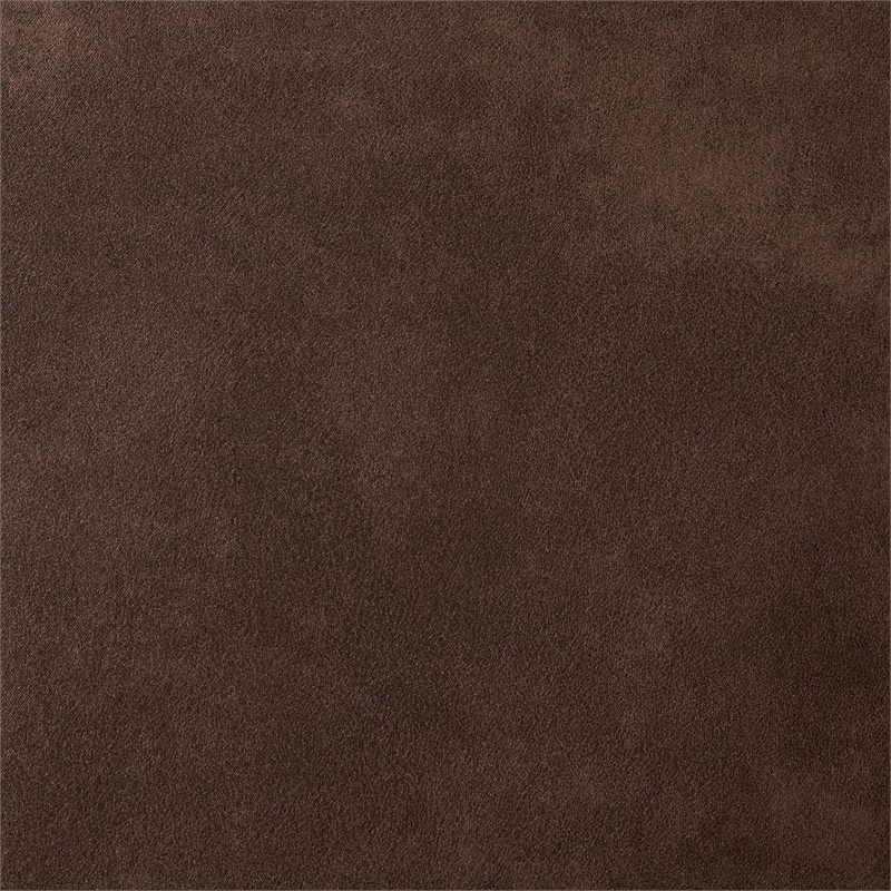 Pemberly Row Faux Leather Upholstered Padded Arm Sofa Dark Brown