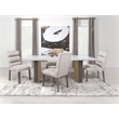 Pemberly Row Modern Fabric Upholstered Dining Side Chair in Stone