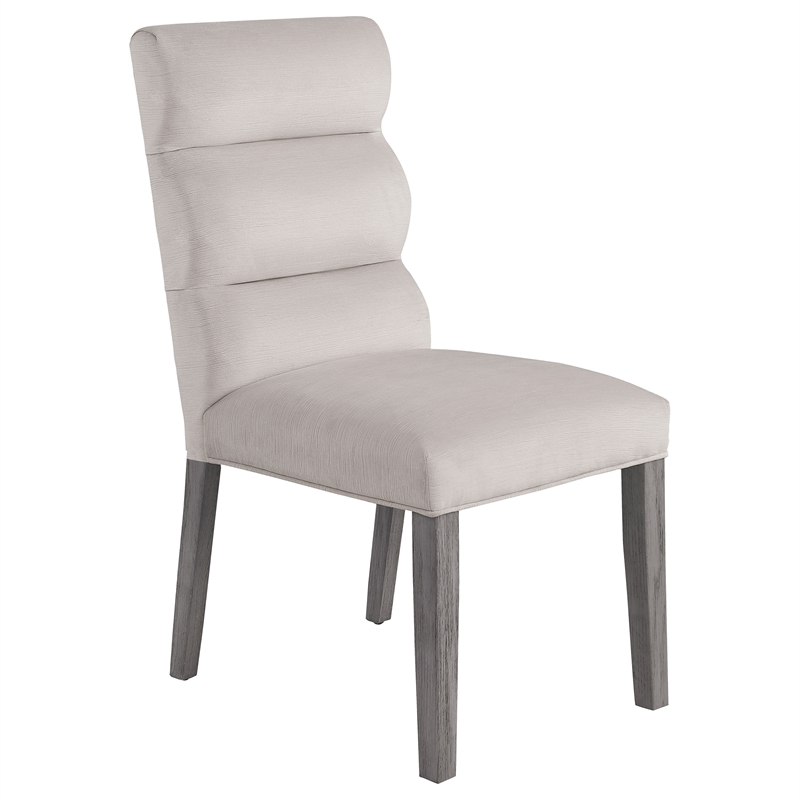 Pemberly Row Modern Fabric Upholstered Dining Side Chair in Stone