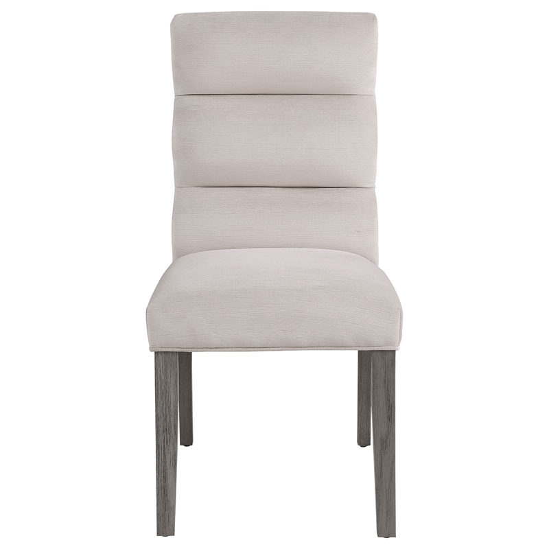 Pemberly Row Modern Fabric Upholstered Dining Side Chair in Stone