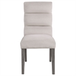 Pemberly Row Modern Fabric Upholstered Dining Side Chair in Stone