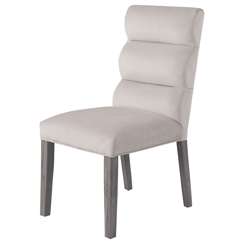 Pemberly Row Modern Fabric Upholstered Dining Side Chair in Stone