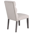 Pemberly Row Modern Fabric Upholstered Dining Side Chair in Stone
