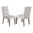 Pemberly Row Modern Fabric Upholstered Dining Side Chair in Stone