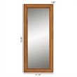 Pemberly Row Walnut Brown Rubberwood and Rattan Frame Wall Mirror