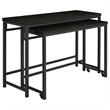Pemberly Row 4-piece Multipurpose Wood Counter Height Table Set Black