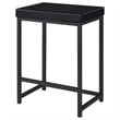 Pemberly Row 4-piece Multipurpose Wood Counter Height Table Set Black