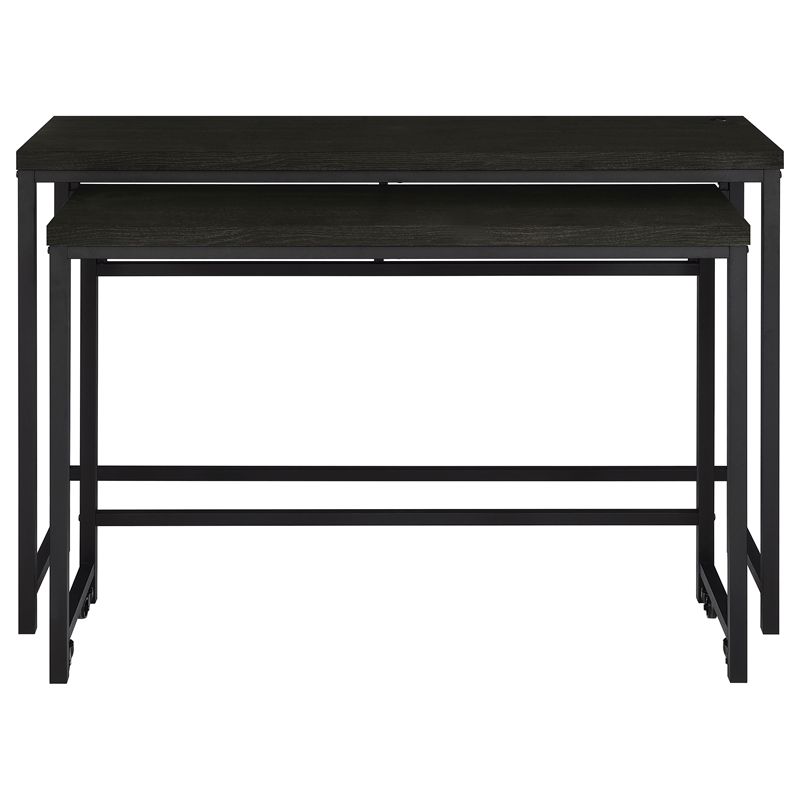 Pemberly Row 4-piece Multipurpose Wood Counter Height Table Set Black
