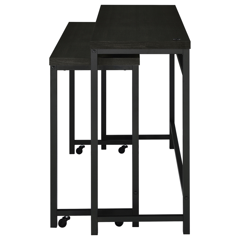 Pemberly Row 4-piece Multipurpose Wood Counter Height Table Set Black