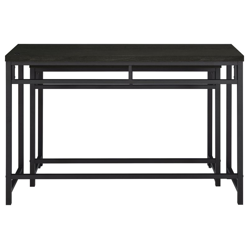 Pemberly Row 4-piece Multipurpose Wood Counter Height Table Set Black
