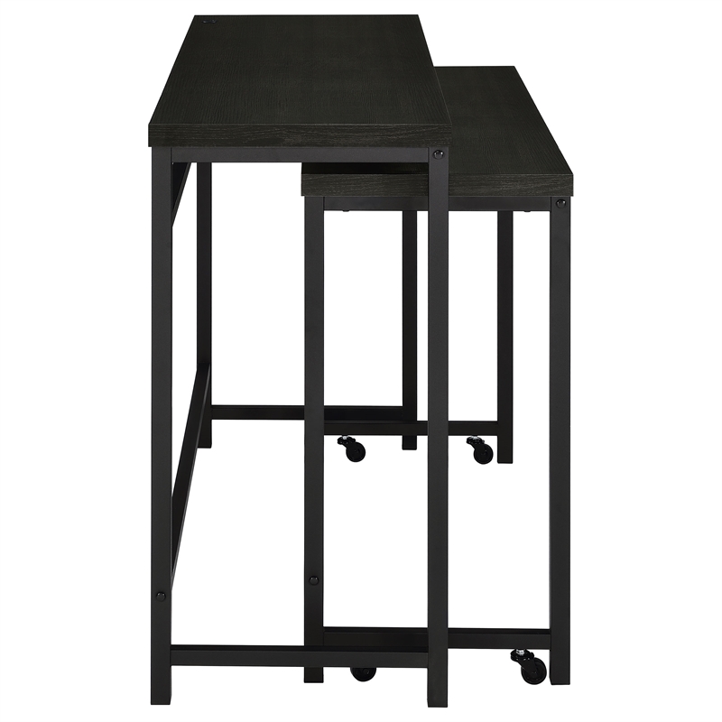 Pemberly Row 4-piece Multipurpose Wood Counter Height Table Set Black