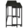 Pemberly Row 4-piece Multipurpose Wood Counter Height Table Set Black