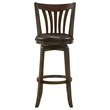 Pemberly Row Wood Pub Height Swivel Bar Stool Padded Seat Dark Cherry