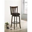Pemberly Row Wood Pub Height Swivel Bar Stool Padded Seat Dark Cherry