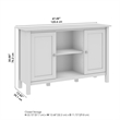 Pemberly Row Accent Cabinet with Doors in Pure White and Shiplap Gray