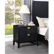 Pemberly Row Transitional 2-drawer Wood Nightstand Bedside Table Black
