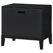 Pemberly Row Transitional 2-drawer Wood Nightstand Bedside Table Black