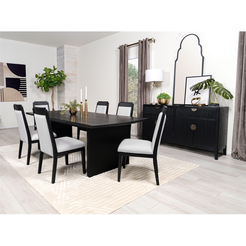 Pemberly Row 2-drawer Wood Sideboard Buffet with Storage Cabinet Black