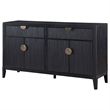Pemberly Row 2-drawer Wood Sideboard Buffet with Storage Cabinet Black