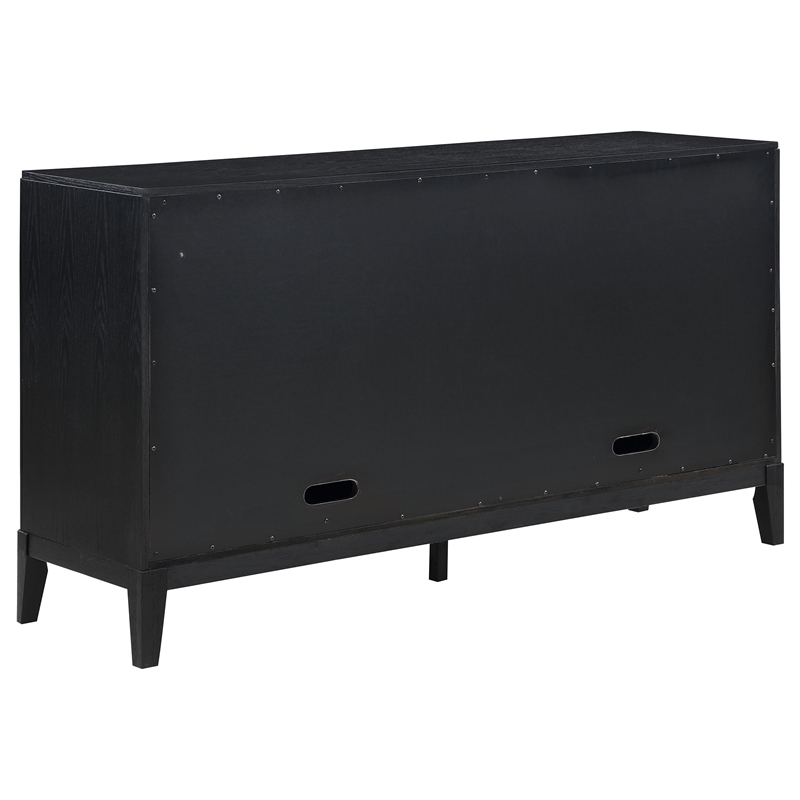 Pemberly Row 2-drawer Wood Sideboard Buffet with Storage Cabinet Black