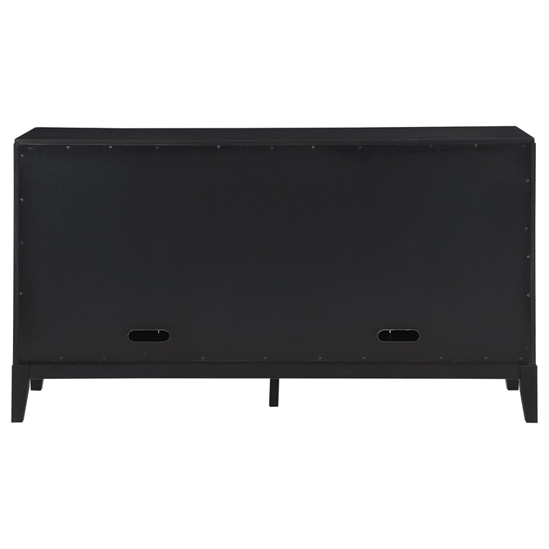 Pemberly Row 2-drawer Wood Sideboard Buffet with Storage Cabinet Black