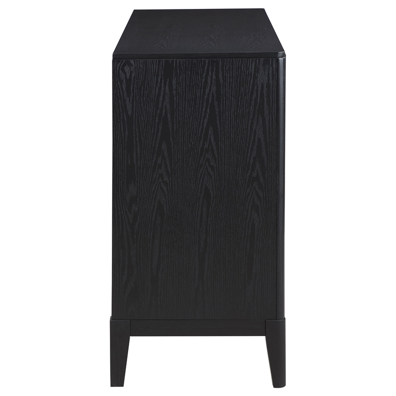 Pemberly Row 2-drawer Wood Sideboard Buffet with Storage Cabinet Black