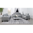 Pemberly Row Traditional Velvet Upholstered Rolled Arms Accent Chair Gray