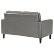 Pemberly Row Faux Leather Upholstered Track Arm Faux Leather Loveseat Gray