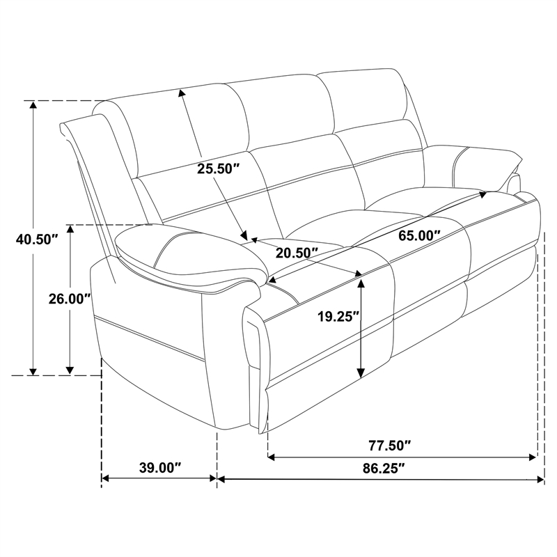 Pemberly Row 2-piece Faux Leather Upholstered Sofa Set Dark Brown