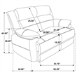 Pemberly Row 2-piece Faux Leather Upholstered Sofa Set Dark Brown