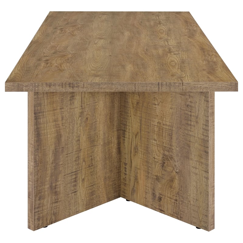 Pemberly Row Rectangular Engineered Wood Dining Table Mango Brown