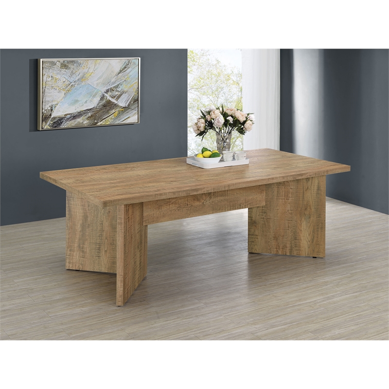 Pemberly Row Rectangular Engineered Wood Dining Table Mango Brown