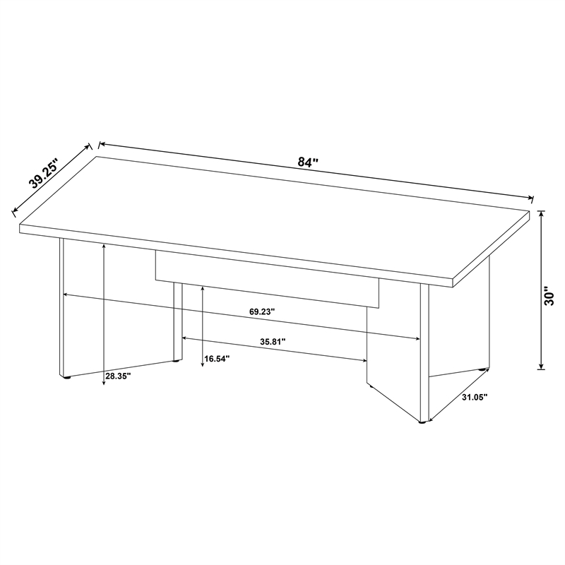 Pemberly Row Rectangular Engineered Wood Dining Table Mango Brown