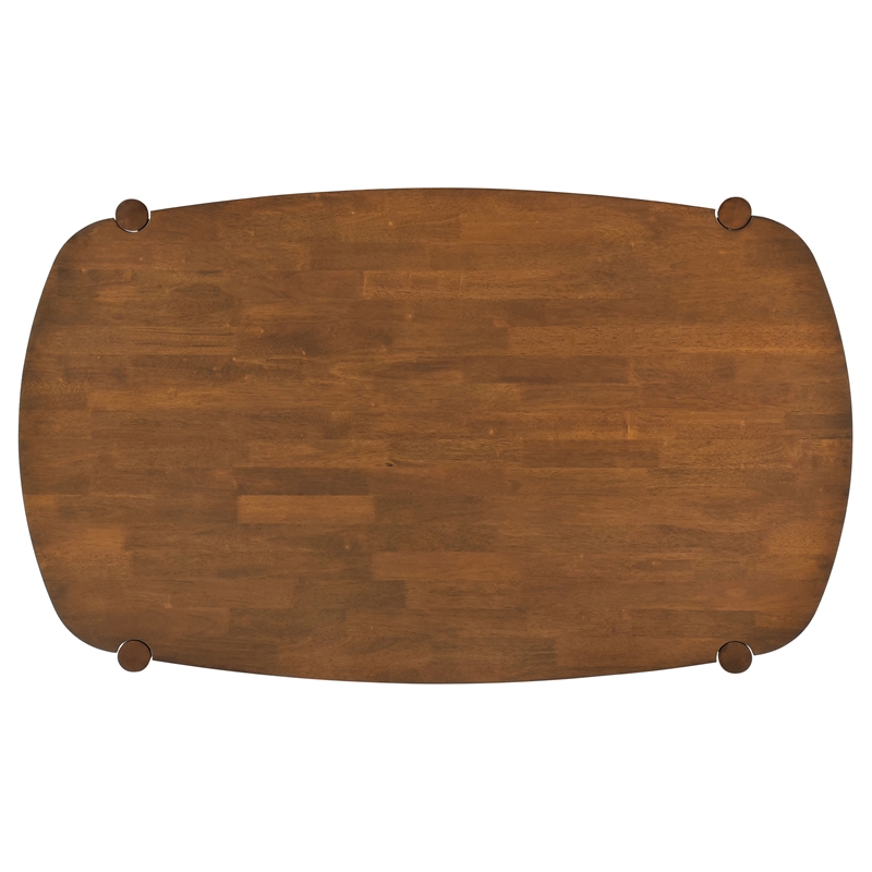 Pemberly Row Modern 5-piece Wood Oval Solid Wood Dining Set Walnut