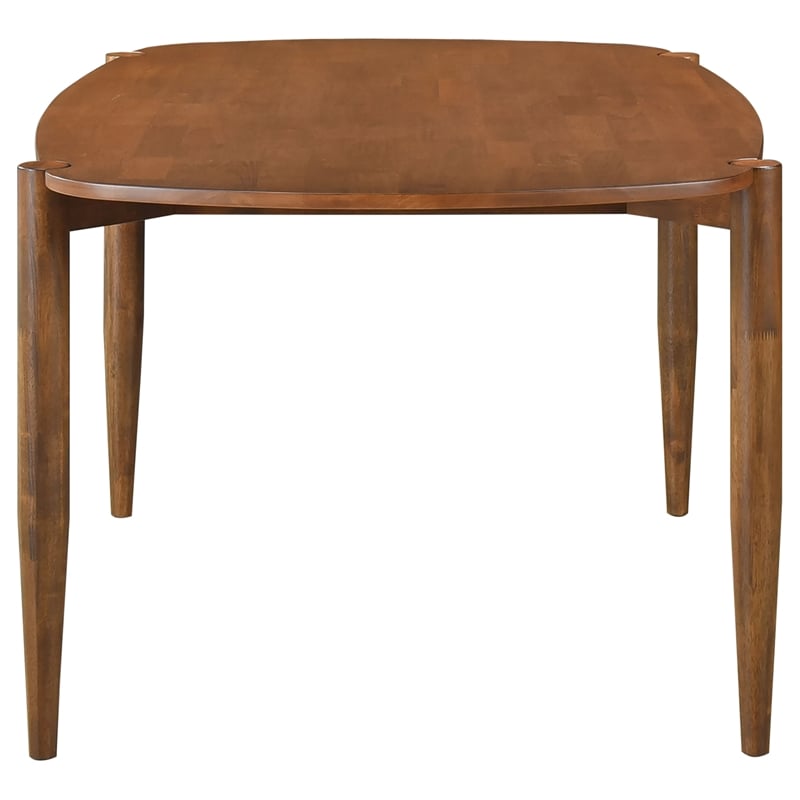 Pemberly Row Modern 7-piece Wood Oval Solid Wood Dining Set Walnut