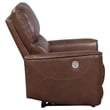 Pemberly Row Modern Faux Leather Power Recliner Chair Saddle Brown