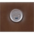 Pemberly Row Modern Faux Leather Power Reclining Sofa Saddle Brown