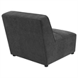 Pemberly Row Modern Fabric Upholstered Armless Chair Dark Charcoal
