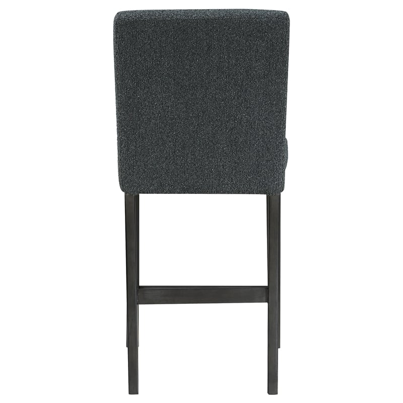 Pemberly Row Fabric Counter Height Chair in Black and Charcoal Gray
