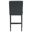 Pemberly Row Fabric Counter Height Chair in Black and Charcoal Gray