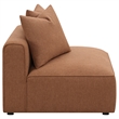 Pemberly Row Fabric Upholstered Tight Back Armless Chair Terracotta