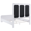 Pemberly Row Upholstered Wood Queen Panel Bed Pearl White and Beige