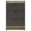 Pemberly Row 3-tier Wood Shoe Storage Cabinet Antique Pine and Gray