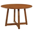 Pemberly Row Mid-Century 5-piece Round Solid Wood Dining Set Walnut