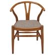 Pemberly Row Mid-Century 5-piece Round Solid Wood Dining Set Walnut
