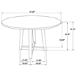 Pemberly Row Mid-Century 5-piece Round Solid Wood Dining Set Walnut
