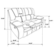 Pemberly Row 2-piece Faux Leather Upholstered Motion Reclining Sofa Set Black