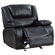 Pemberly Row 3-piece Faux Leather Upholstered Motion Reclining Sofa Set Black