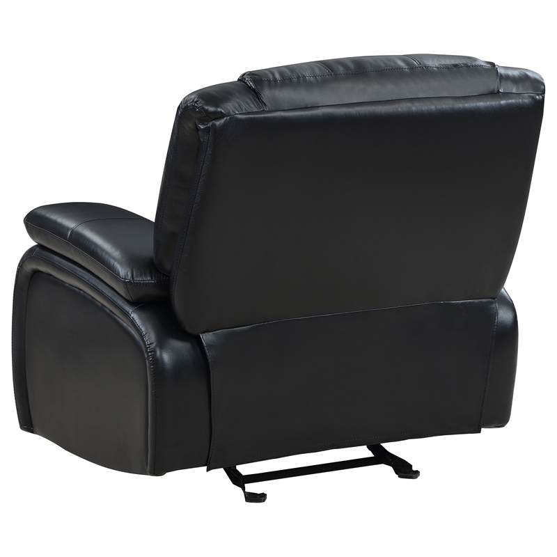 Pemberly Row 3-piece Faux Leather Upholstered Motion Reclining Sofa Set Black