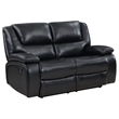 Pemberly Row 3-piece Faux Leather Upholstered Motion Reclining Sofa Set Black